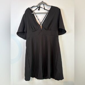 SHEIN Black Curve Strappy Lowback Dress